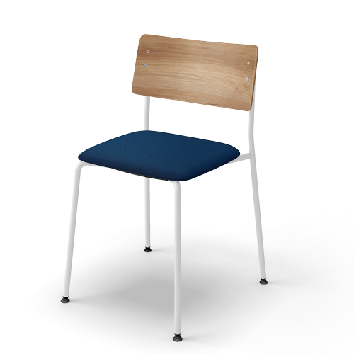 コクヨ ミーティングチェア プロッカチェア 4本脚タイプ 背：合板シート 座：クッション(布) ホワイト脚 K05-W03C-G2T7MY31