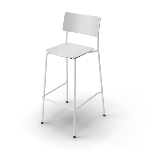 コクヨ ミーティングチェア プロッカチェア ハイチェアータイプ 背座PPシート ホワイト脚 K05-W10X-E2E23