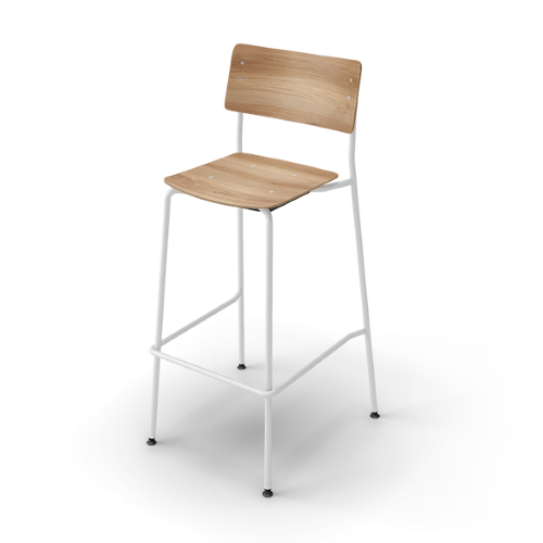 コクヨ ミーティングチェア プロッカチェア ハイチェアータイプ 合板シート ホワイト脚 K05-W11X-MY3MY31