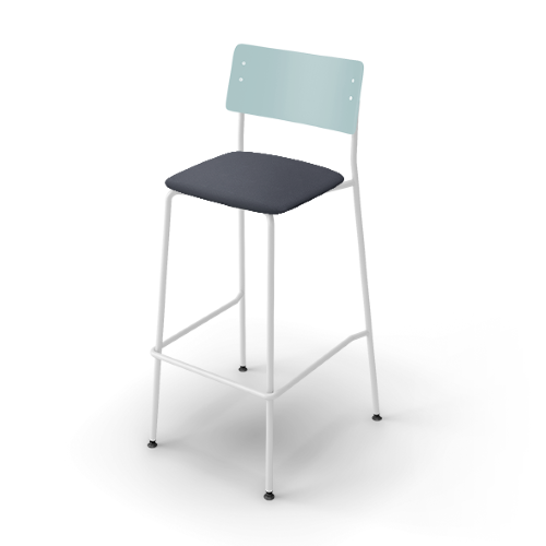 コクヨ ミーティングチェア プロッカチェア ハイチェアータイプ 背：PPシート 座：クッション(レザー) ホワイト脚 K05-W12C-G2E5383