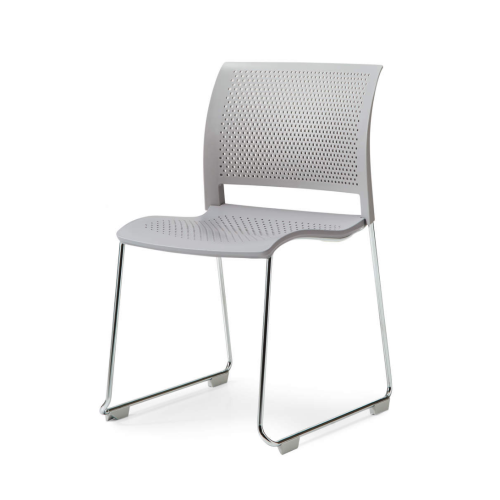 コクヨ MTGチェア スプライン(Spline)チェア スタッキングチェアー サークル脚/座樹脂シェル/スチール脚 ライトグレーシェル K11-M30-E21