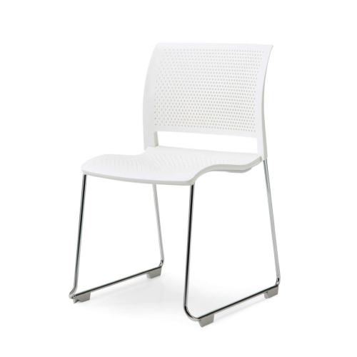 コクヨ MTGチェア スプライン(Spline)チェア スタッキングチェアー サークル脚/座樹脂シェル/スチール脚 ホワイトシェル K11-M30-PW1