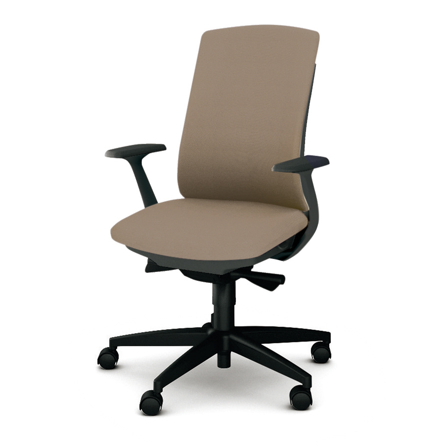 PLUS プラス ベネスチェア BeneS ダークグレーフレーム ハイバック 固定肘 樹脂脚 KB-BN31SL