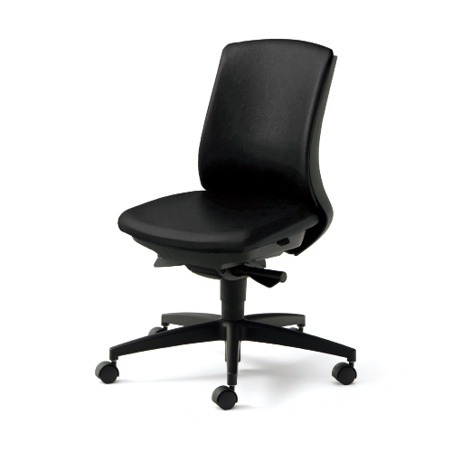 プラス ベネスチェア BeneS ビニールレザー張り ダークグレーフレーム ローバック 肘なし 樹脂脚 KC-BN30NL