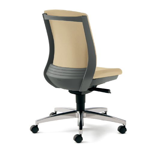 プラス ベネスチェア BeneS ビニールレザー張り ダークグレーフレーム ローバック 肘なし アルミ脚 KC-BN33NL