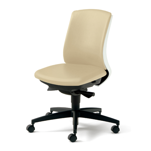 プラス ベネスチェア BeneS ビニールレザー張り バイカラーフレーム ローバック 肘なし 樹脂脚 KC-BN510NL