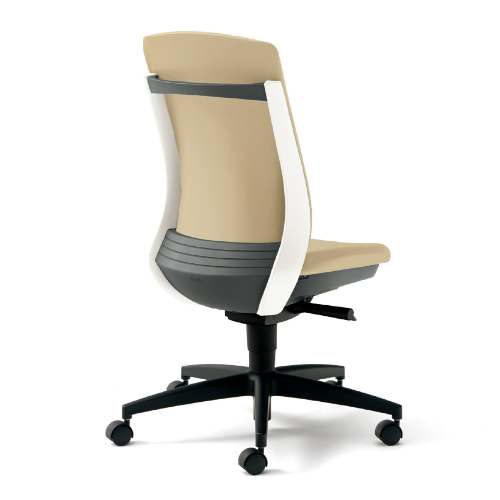 プラス ベネスチェア BeneS ビニールレザー張り バイカラーフレーム ハイバック 肘なし 樹脂脚 KC-BN511NL