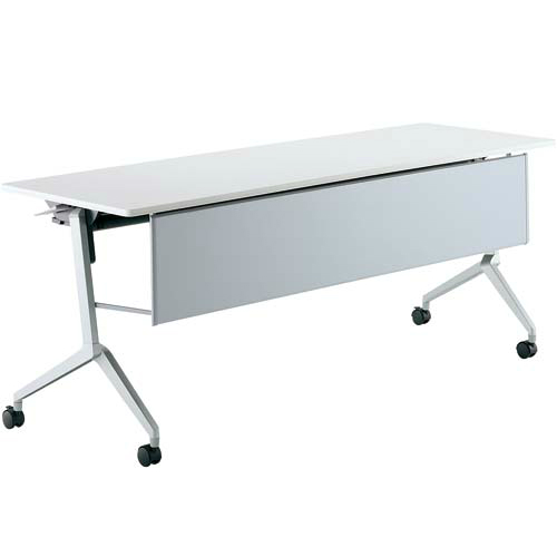 コクヨ ミーティングテーブル リーフライン(Leafline) フラップテーブル パネル付きタイプ 棚なし W1800×D600×H720mm KT-P1201