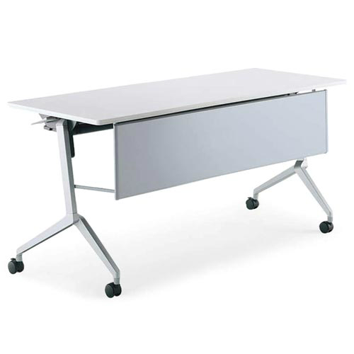 コクヨ ミーティングテーブル リーフライン(Leafline) フラップテーブル パネル付きタイプ 棚なし W1500×D600×H720mm KT-P1203