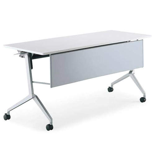 コクヨ リーフライン フラップテーブル パネル付きタイプ 棚付き W1500×D600×H720mm KT-PS1203