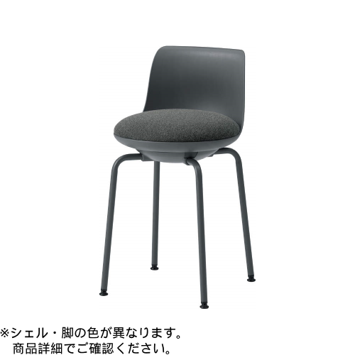 オカムラ ミーティングチェア ピルエットチェア スチール脚 ライトグレージュシェル 布張 インターロック L122FU-FXW