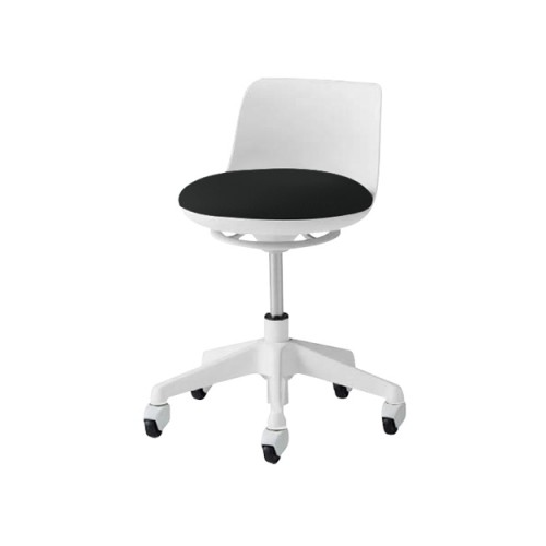 オカムラ ピルエットチェア pirouetto 5本脚チェア ホワイト脚 ホワイトシェル ゴムキャスター ビニールレザー L890MG-P