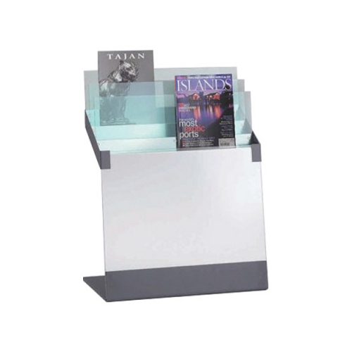 オカムラ ガラスアクセサリー マガジンラック 雑誌架  W590×D350×H760 L974GB-H96