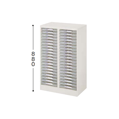 ナイキ パンフレットケース A4タイプ 2列浅型20段 A4縦用 W551×D350×H880mm LCB220D-A4-W