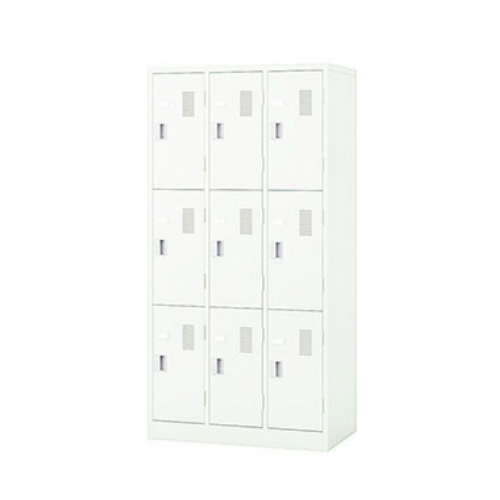 ナイキ LKロッカー 9人用ロッカー 内筒交換錠タイプ W900×D515×H1790 LK9NC-AW/LK9NC-W