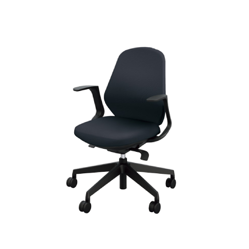 ナイキ トートバックチェア(Tote back) RBCE型 布張り ローバック 肘付 ホワイトボディ RBCE511F