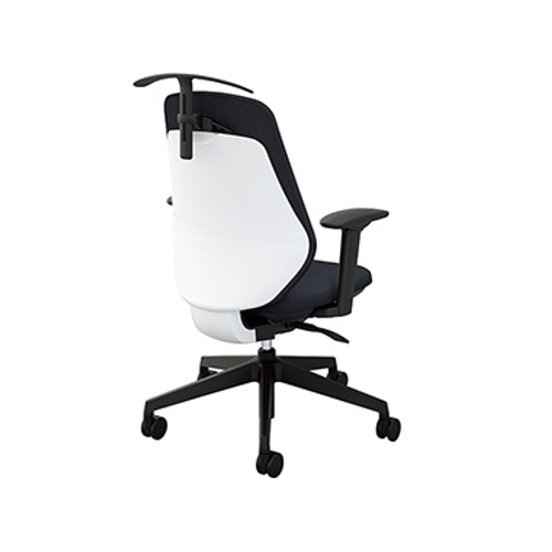 ナイキ トートバックチェア(Tote back) RBCE型 布張り ハイバック ハンガー付 可動肘付 ホワイトボディ RBCE513FAH