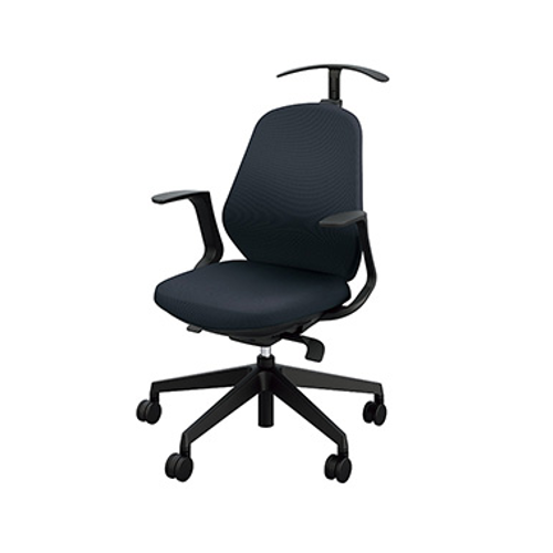 ナイキ トートバックチェア(Tote back) RBCE型 布張り ローバック ハンガー付.肘付 ブラックボディ RBCEB511FH