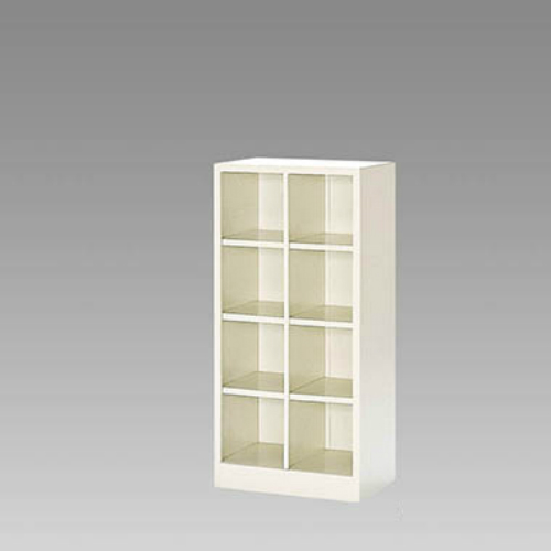 ナイキ シューズボックス オープンタイプ 中棚なし 2列4段 8人用 セミホワイト SB24-SH