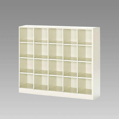 ナイキ シューズボックス オープンタイプ 中棚なし 5列4段 20人用 セミホワイト SB54-SH