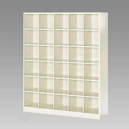 ナイキ シューズボックス オープンタイプ 中棚なし 5列6段 30人用 セミホワイト SB56-SH