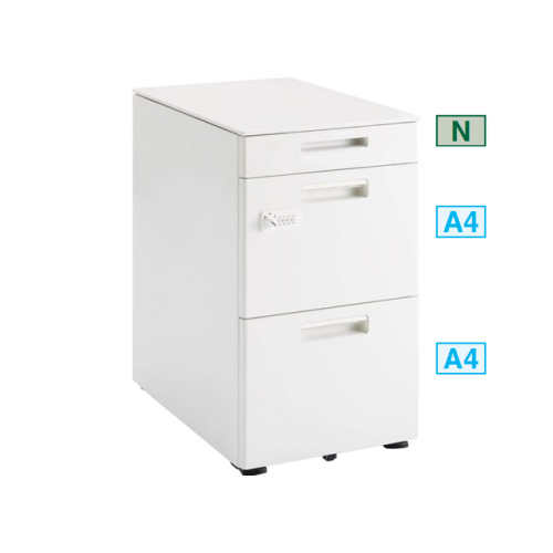 コクヨ GTワゴン 3段(N3) ダイヤル錠 深型ペントレー引き出し付きタイプ W395×D602×H680 SD-GT46DRN3□