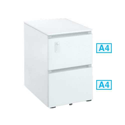 コクヨ GXワゴン 2段(A2) ダイヤル錠 引き出し付き 薄型自在キャスター付き SD-GX46DA2