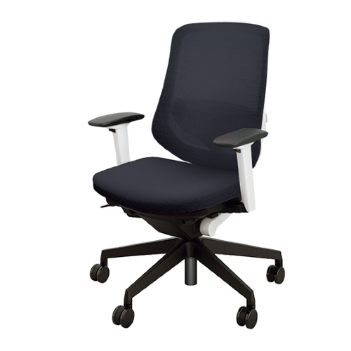 ナイキ セリフトチェア (Selift) (ホワイト) ミドルバック 布張り 可動肘 ペルビックランバーサポート付 SLEN513FAB