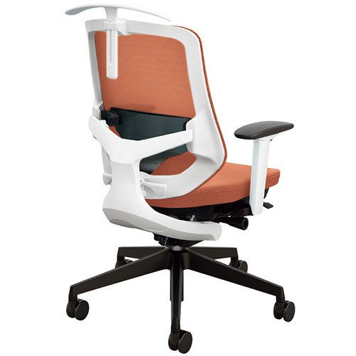 ナイキ セリフトチェア (Selift) (ホワイト) ミドルバック 布張り 可動肘 ペルビックランバーサポート付・ハンガー付 SLEN513FAHB