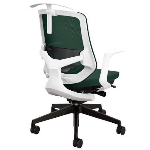 ナイキ セリフトチェア (Selift) (ホワイト) ミドルバック 布張り 固定肘 ペルビックランバーサポート付・ハンガー付 SLEN513FHB