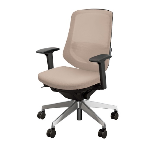 ナイキ セリフトチェア (アルミ脚) ミドルバック 座布張り/背メッシュ張り 可動肘 ペルビックランバーサポート付 SLENB513AFAB