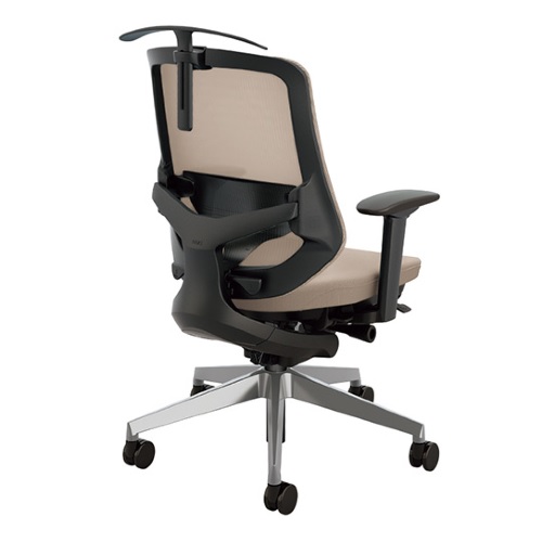 ナイキ セリフト (アルミ脚) ミドルバック 座布/背メッシュ 可動肘 ペルビックランバーサポート付・ハンガー付 SLENB513AFAHB