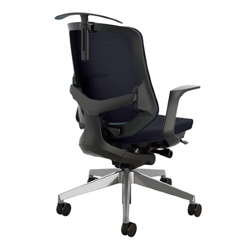 ナイキ セリフトチェア (Selift) (アルミ脚) ミドルバック 座布張り/背メッシュ張り 固定肘 ハンガー付 SLENB513AFH