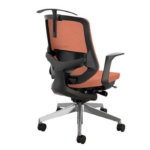 ナイキ セリフト (アルミ脚) ミドルバック 座布/背メッシュ 固定肘 ペルビックランバーサポート付・ハンガー付 SLENB513AFHB