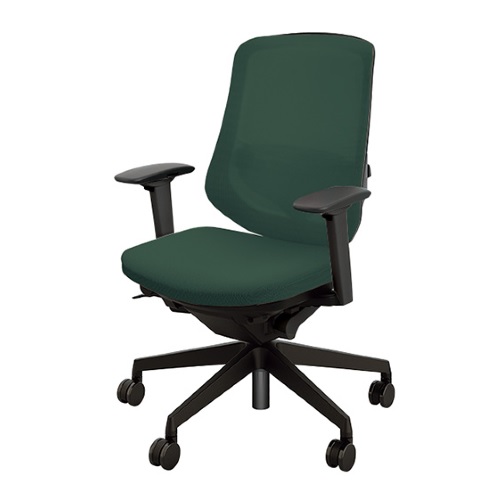 ナイキ セリフトチェア (Selift) (ブラック) ミドルバック 布張り 可動肘 ペルビックランバーサポート付 SLENB513FAB