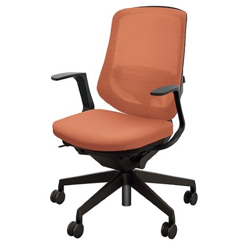 ナイキ セリフトチェア (Selift) (ブラック) ミドルバック 布張り 固定肘 ペルビックランバーサポート付 SLENB513FB