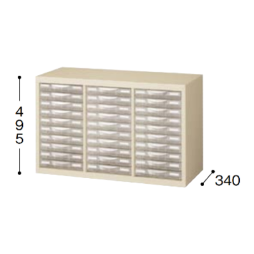 ナイキ パンフレットケース A4タイプ 浅型3列10段 W777×D340×H495mm SMC310S-A4