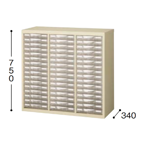 ナイキ パンフレットケース A4タイプ 浅型3列16段 W777×D340×H750mm SMC316S-A4