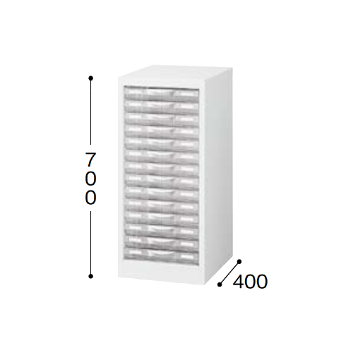 ナイキ パンフレットケース B4タイプ 1列 浅型14段 W311×D400×H700mm STD114S-B4-WH