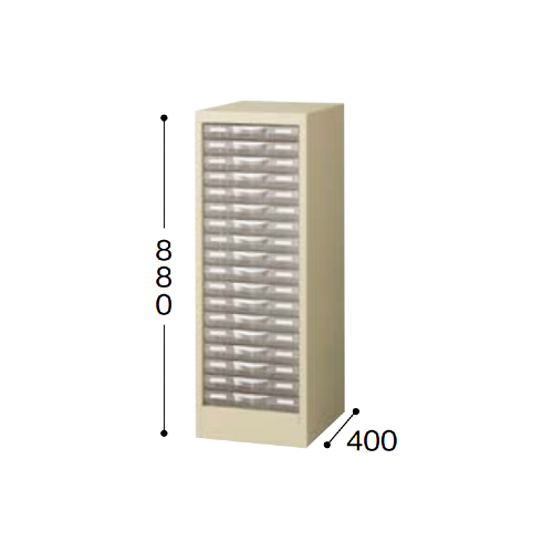 ナイキ パンフレットケース B4タイプ 1列 浅型18段 W311×D400×H880mm STD118S-B4