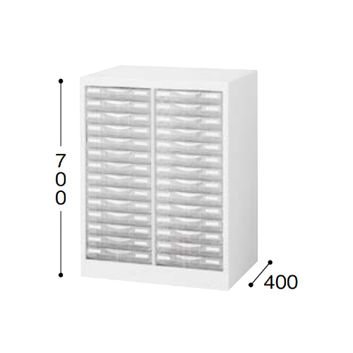 ナイキ パンフレットケース A4タイプ 2列浅型14段 A4縦用 W527×D400×H700mm STD214S-A4-WH