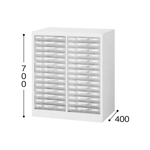 ナイキ パンフレットケース B4タイプ 2列 浅型14段 W595×D400×H700mm STD214S-B4-WH