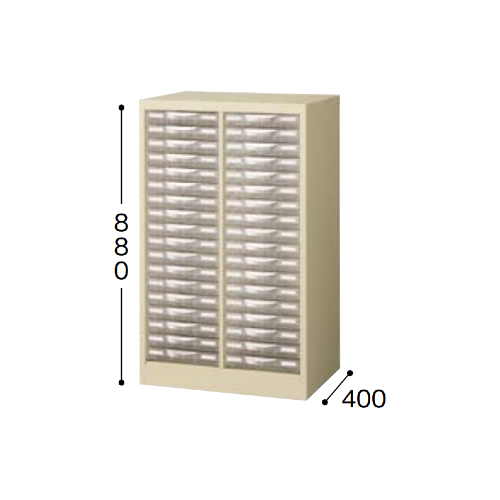 ナイキ パンフレットケース A4タイプ 2列浅型18段 W527×D400×H880mm STD218S-A4