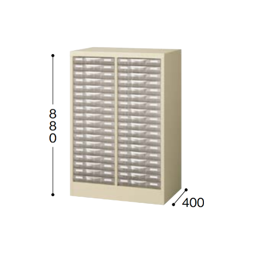 ナイキ パンフレットケース B4タイプ 2列 浅型18段 W595×D400×H880mm STD218S-B4