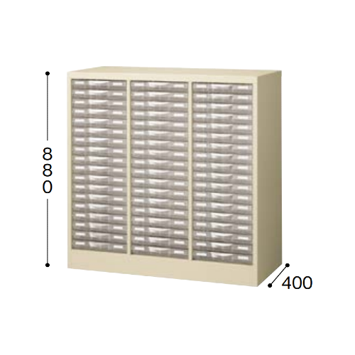 ナイキ パンフレットケース B4タイプ 3列 浅型18段 W880×D400×H880mm STD318S-B4