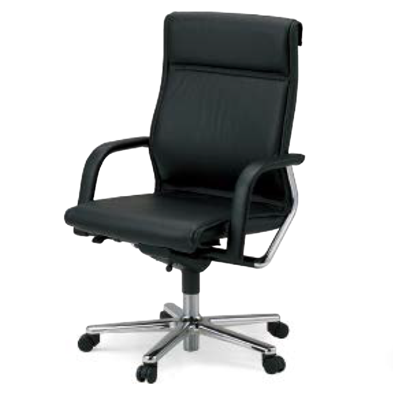 ウィルクハーン FSライン ハイバック 厚手クッションタイプ 肘付きエグゼクティブチェアー 本革 XWH-22091L7499