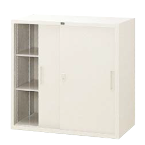 ウチダ 書庫 引違い書庫 シリンダー錠 3×3型鋼板戸 JIS3号 棚板2枚 東日本地区/西日本地区 5-847-2500