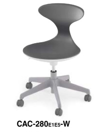 コクヨ キャンパスアップ ミーティングチェア 肘なしチェアー 回転脚タイプ CAC-280E1