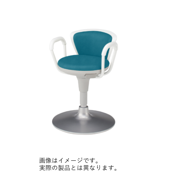 イトーキ 医療家具 サポートスツール2 背付 肘付 グライド付 布張り KSK-642PV-A3