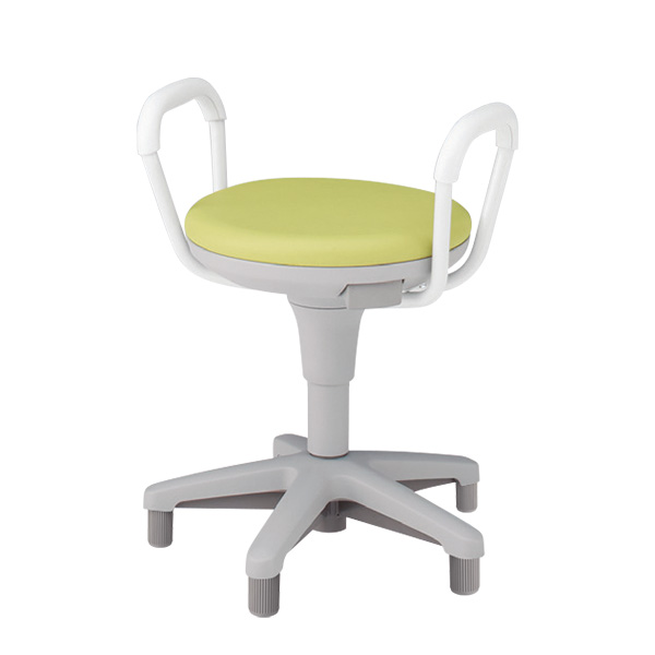 イトーキ 医療家具 サポートスツール2 スツール 肘付 グライド付 ビニールレザー KSK-652DL-L8